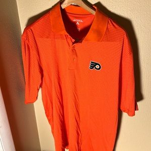NHL Antigua Mens Flyers Polo Color Orange Size Large